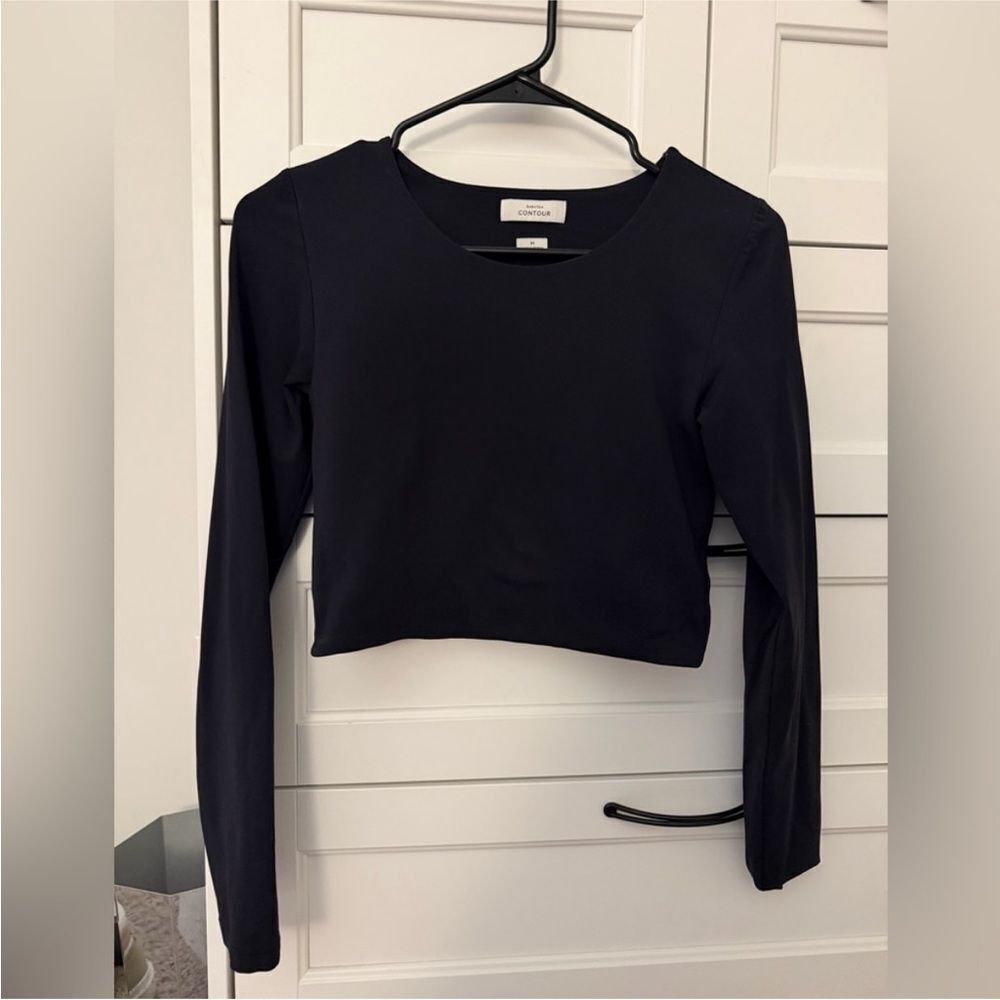 Babaton long sleeve crop shirt